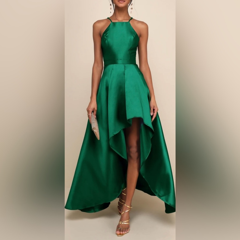 Green Halter Dress